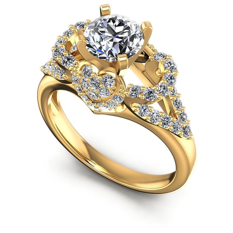 Round Diamonds 1.00CT Fashion Ring in 14KT White Gold