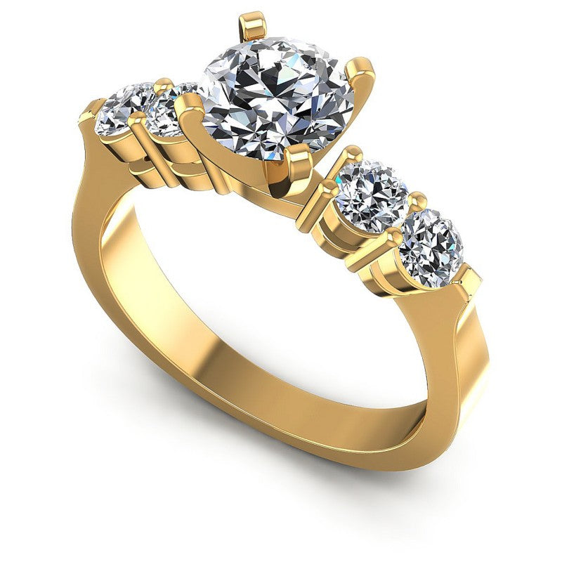 Round Diamonds 0.95CT Engagement Ring in 14KT White Gold