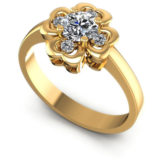 Round Diamonds 0.45CT Engagement Ring in 14KT White Gold