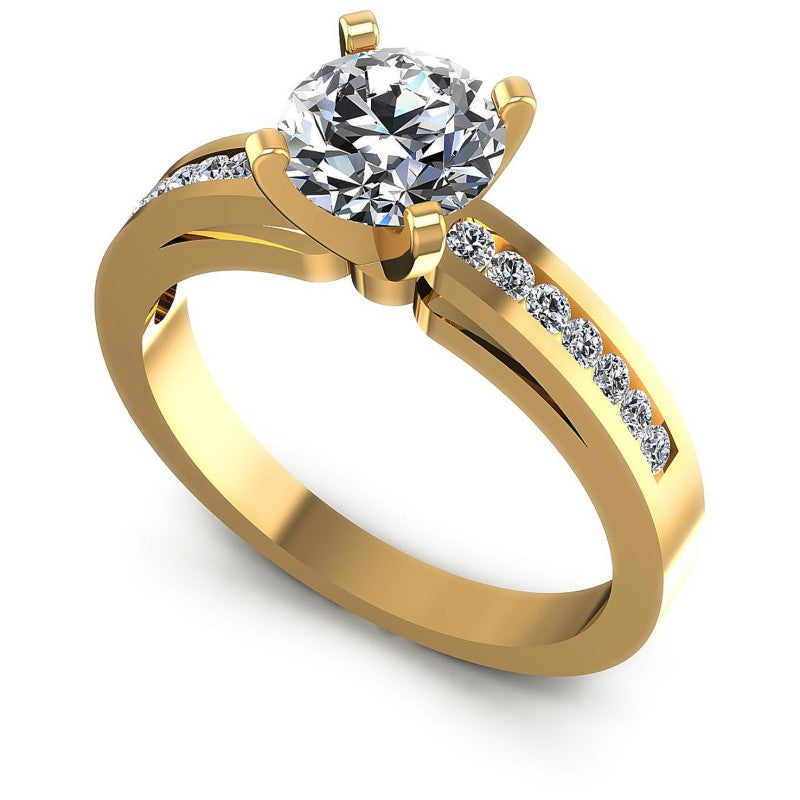 Round Diamonds 0.55CT Engagement Ring in 14KT White Gold