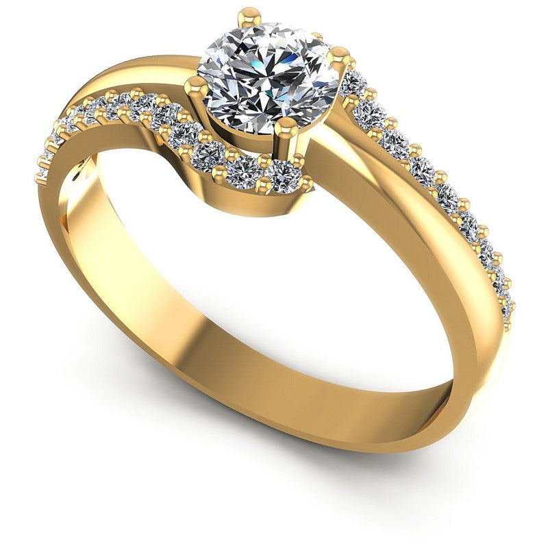Round Diamonds 0.60CT Engagement Ring in 14KT White Gold