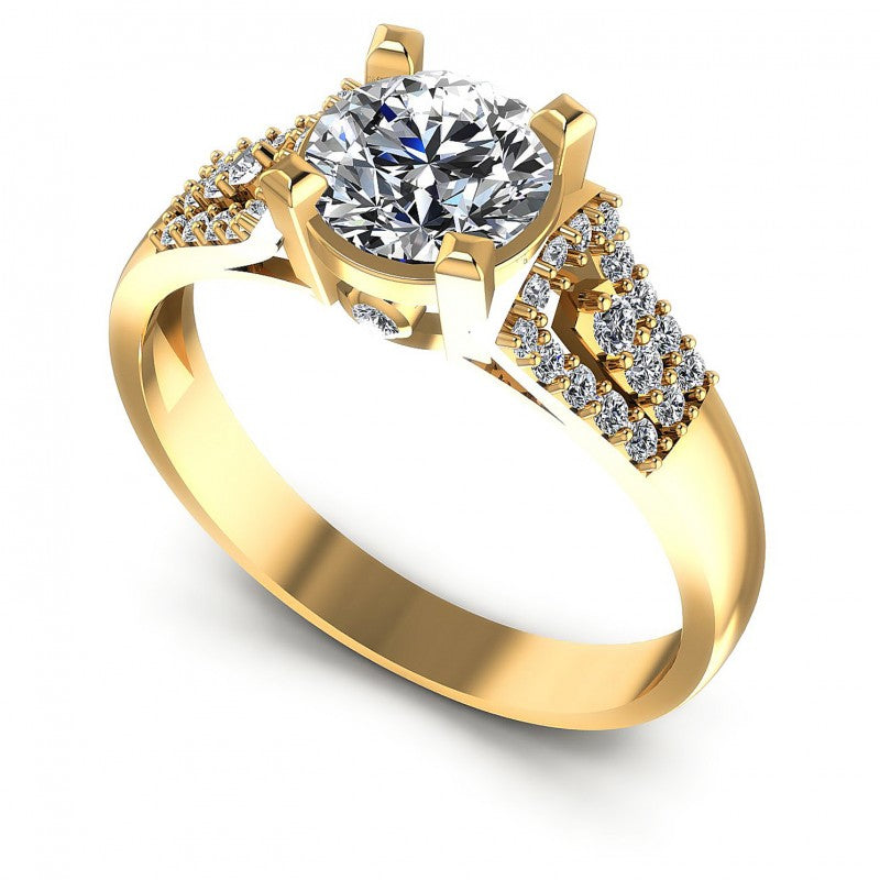 Round Diamonds 0.65CT Engagement Ring in 14KT White Gold