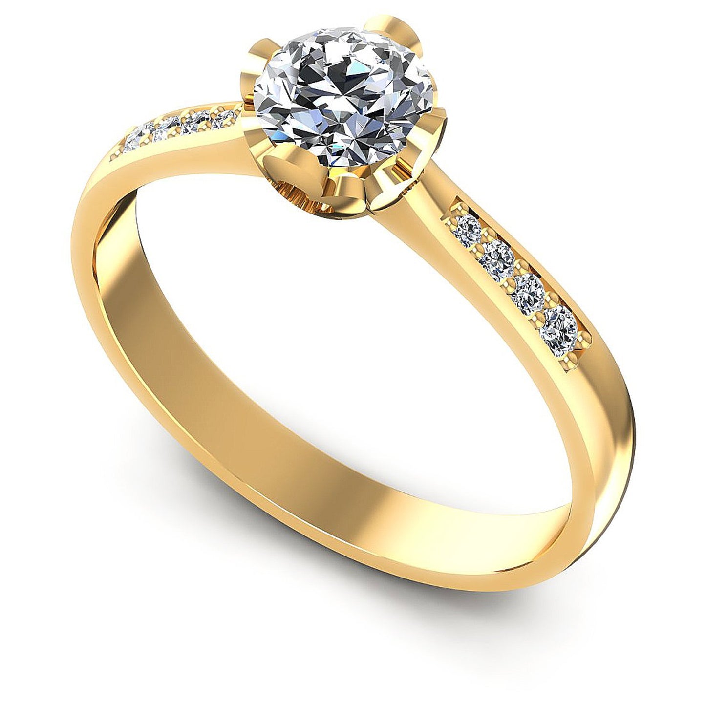 0.50CT Round  Cut Diamonds Engagement Rings