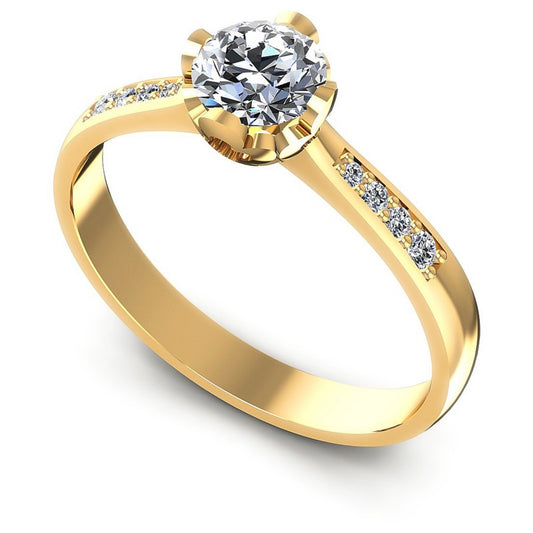 Round Diamonds 0.50CT Engagement Ring in 14KT White Gold