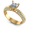 Princess and Round Diamonds 1.15CT Engagement Ring in 14KT White Gold