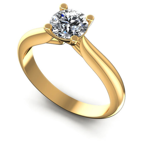 Round Diamonds 0.35CT Solitaire Ring in 14KT White Gold
