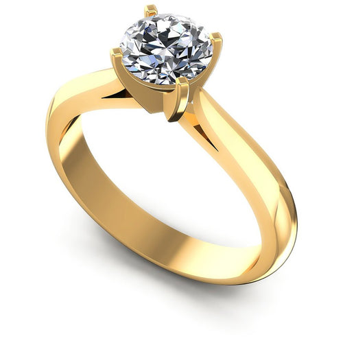 Round Diamonds 0.35CT Solitaire Ring in 14KT White Gold