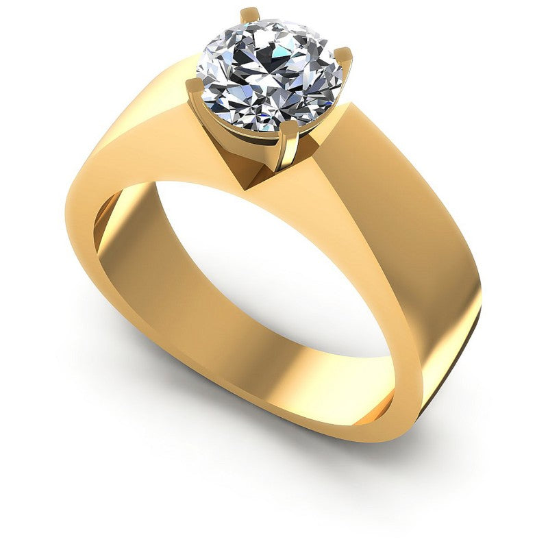 Round Diamonds 0.35CT Solitaire Ring in 14KT White Gold