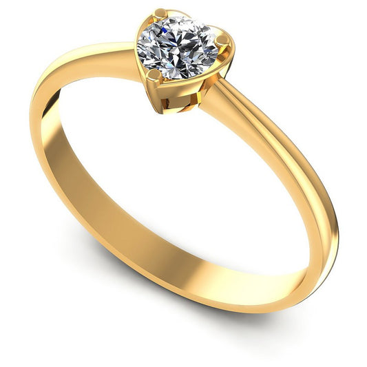 Round Diamonds 0.35CT Solitaire Ring in 14KT White Gold