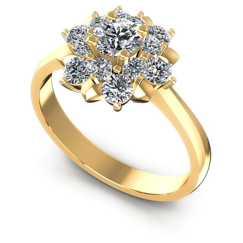 Round Cut Diamonds Halo Ring in 14KT White Gold