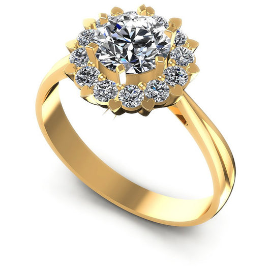 Round Cut Diamonds Halo Ring in 14KT White Gold