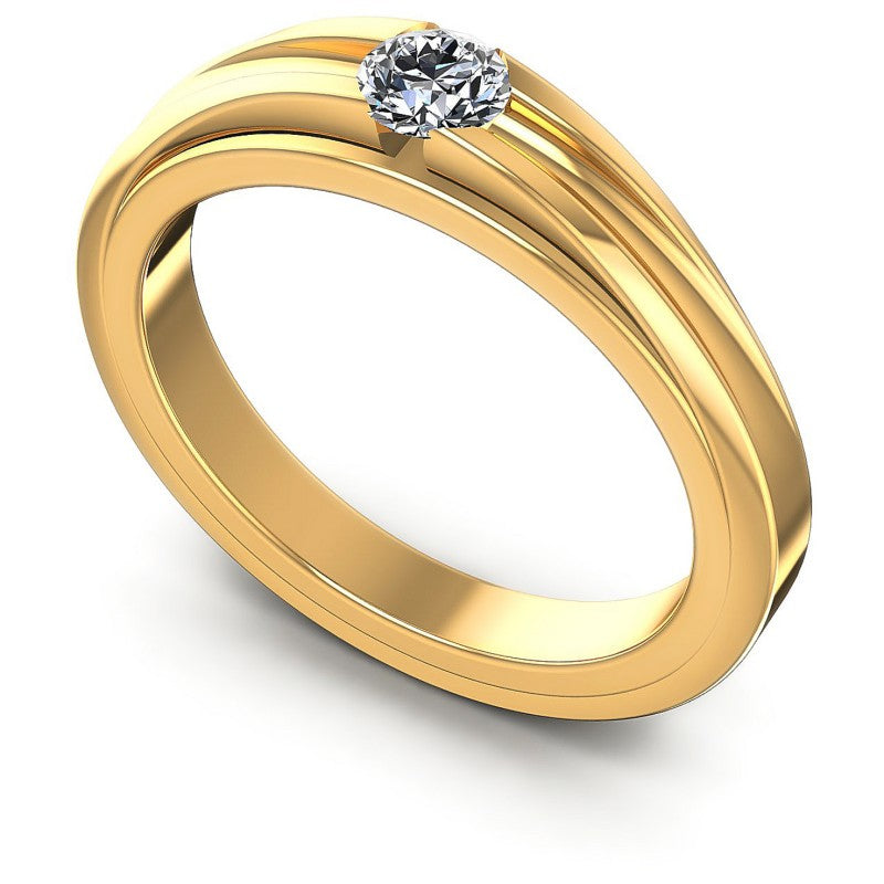Round Cut Diamonds Solitaire Ring in 14KT White Gold