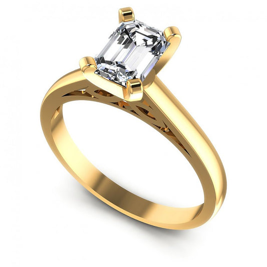 Round Cut Diamonds Solitaire Ring in 14KT White Gold