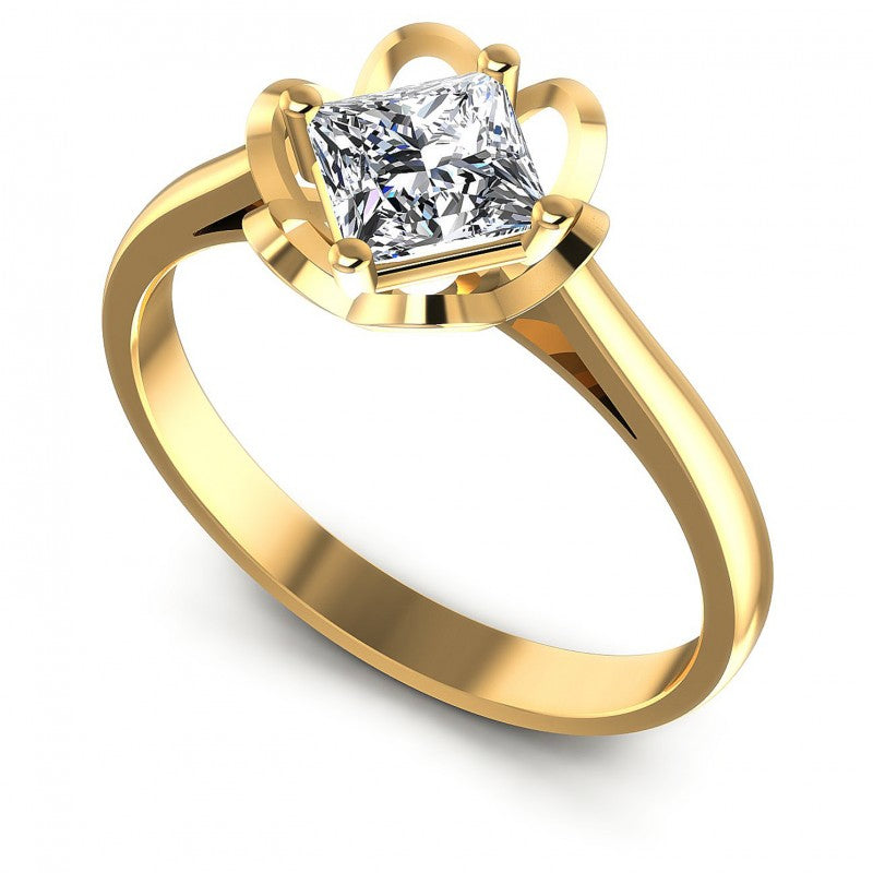 Round Cut Diamonds Solitaire Ring in 14KT White Gold