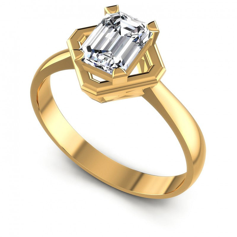 Princess Cut Diamonds Solitaire Ring in 14KT White Gold