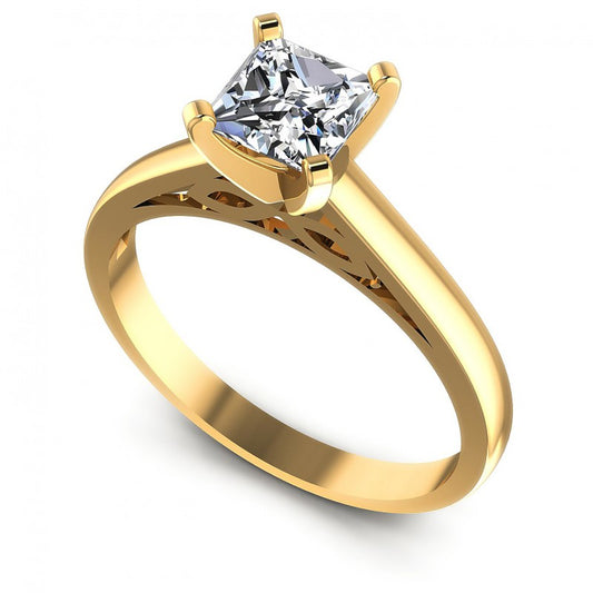 Princess Diamonds 0.35CT Solitaire Ring in 14KT White Gold