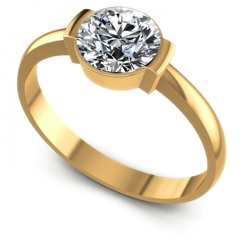 Princess Cut Diamonds Solitaire Ring in 14KT White Gold