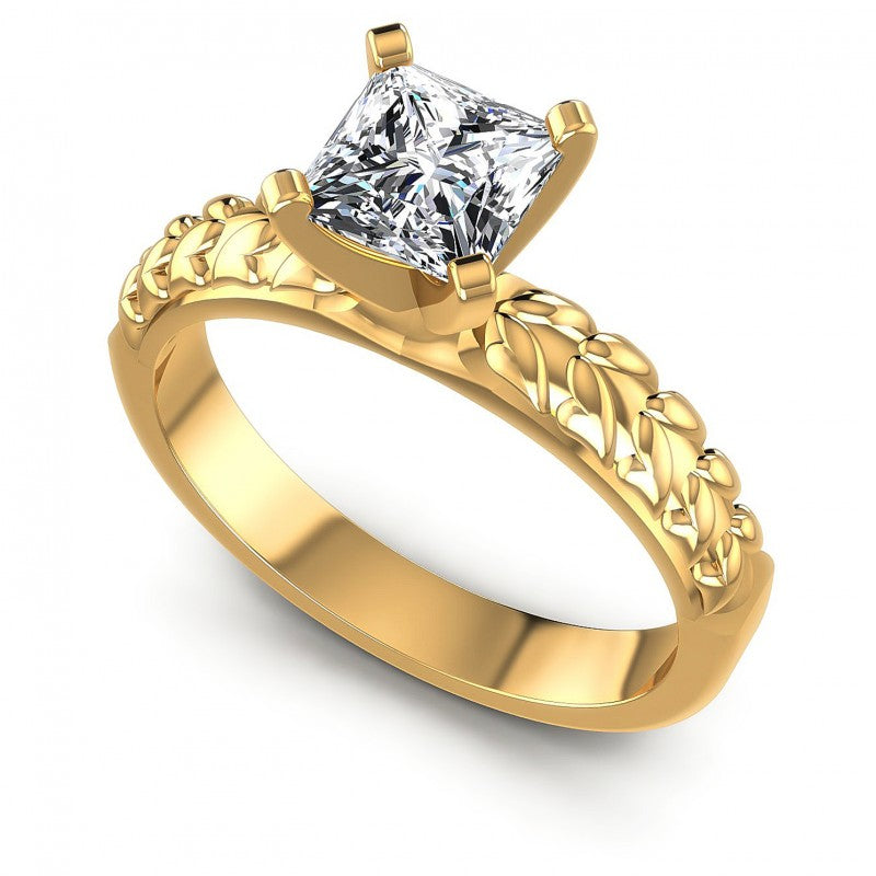 Round Cut Diamonds Solitaire Ring in 14KT White Gold
