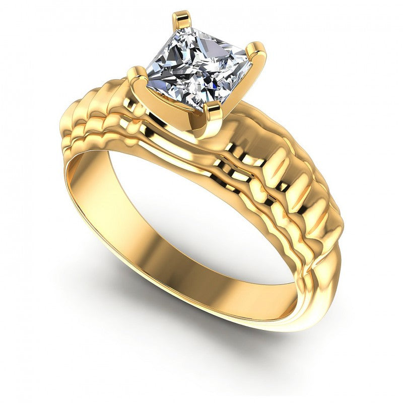 Princess Diamonds 0.35CT Solitaire Ring in 14KT White Gold