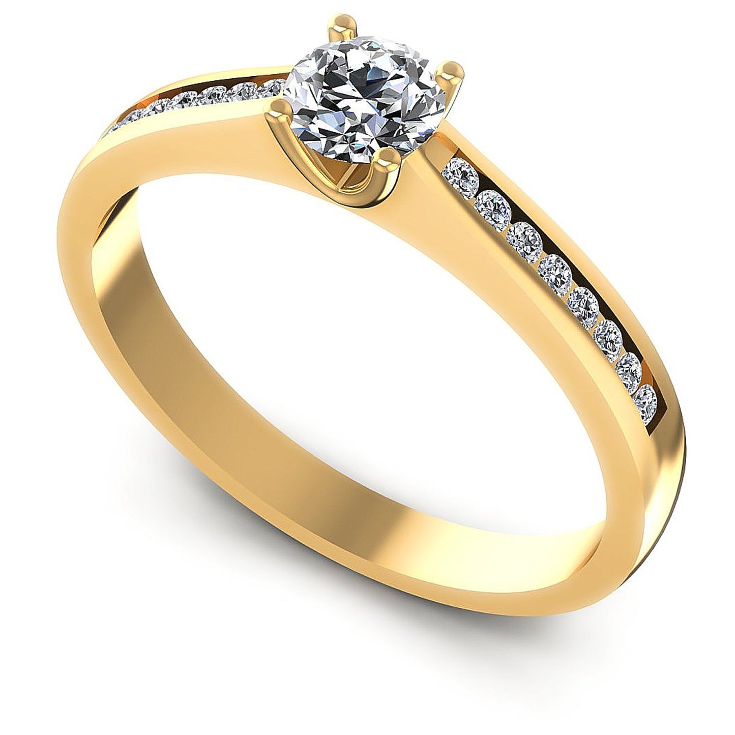 0.45CT Round  Cut Diamonds Engagement Rings