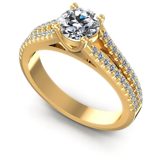 0.75CT Round  Cut Diamonds Engagement Rings