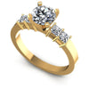 Round And Princess Cut Diamonds Engagement Ring in 14KT White Gold