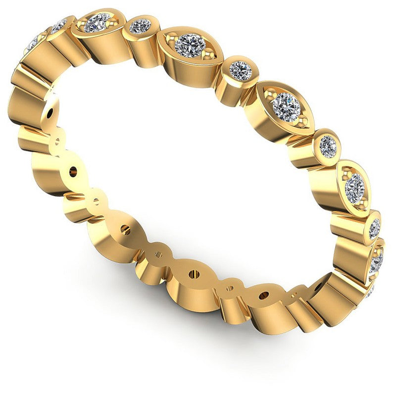 Round Cut Diamonds Eternity Ring in 14KT White Gold