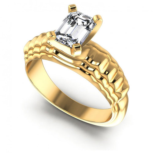 Emerald Diamonds 0.35CT Solitaire Ring in 14KT White Gold