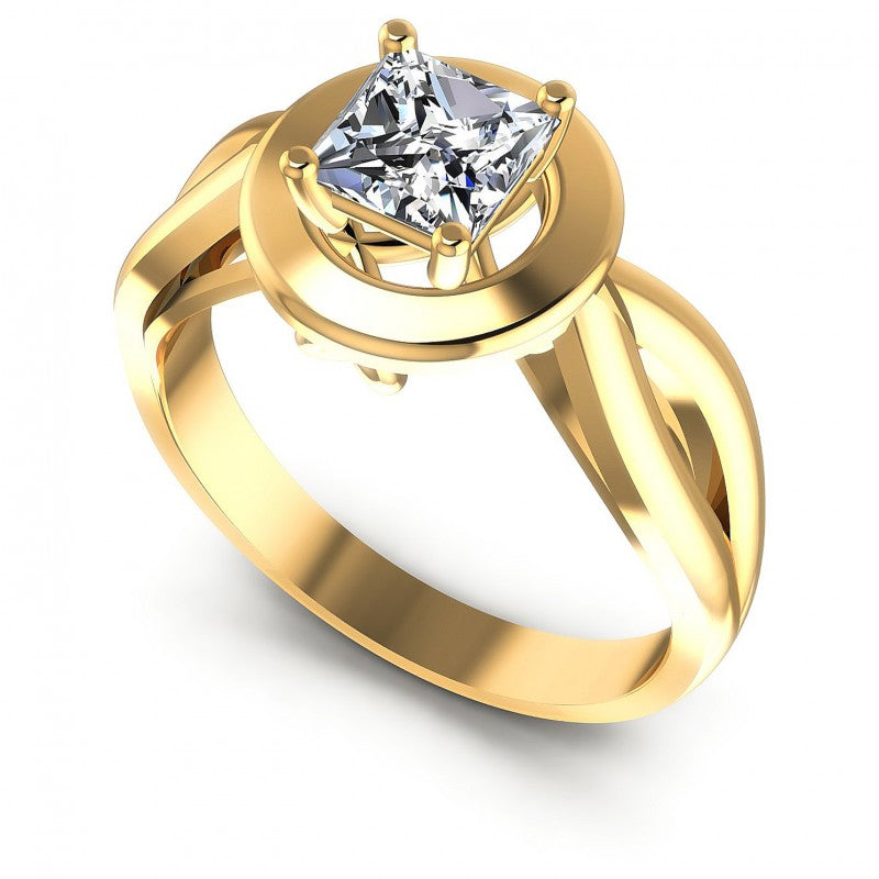 Princess Diamonds 0.35CT Solitaire Ring in 14KT White Gold