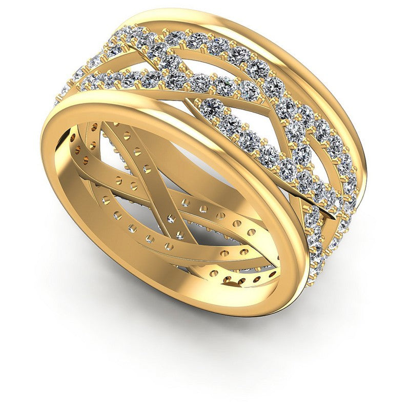 Round Cut Diamonds Eternity Ring in 14KT White Gold