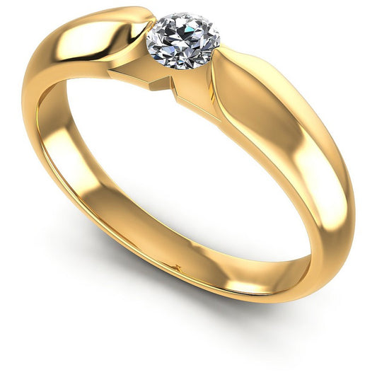 Round Cut Diamonds Mens Ring in 14KT White Gold