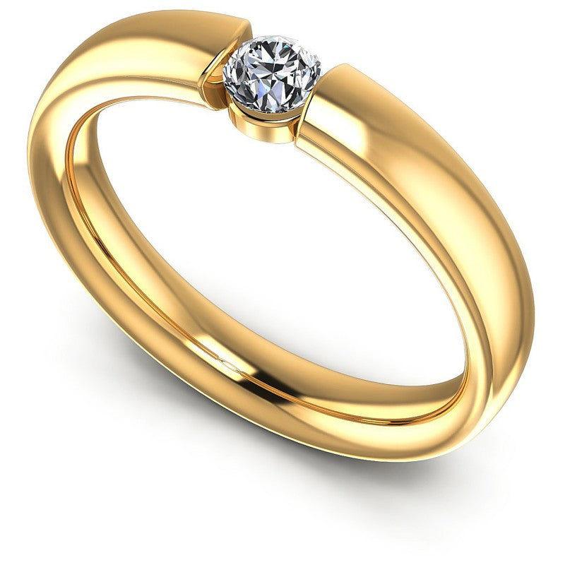 Round Cut Diamonds Mens Ring in 14KT White Gold