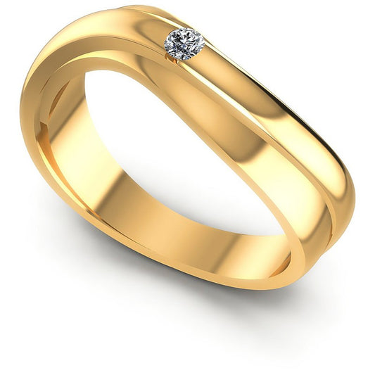 Round Cut Diamonds Mens Ring in 14KT White Gold