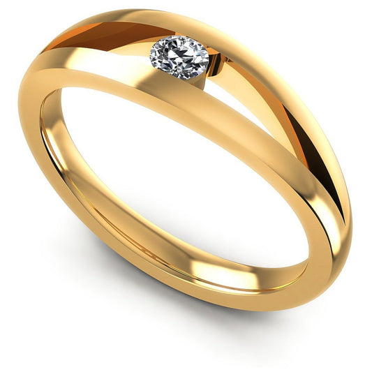 Round Cut Diamonds Mens Ring in 14KT White Gold