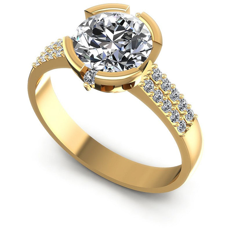 Round Diamonds 0.65CT Engagement Ring in 14KT White Gold