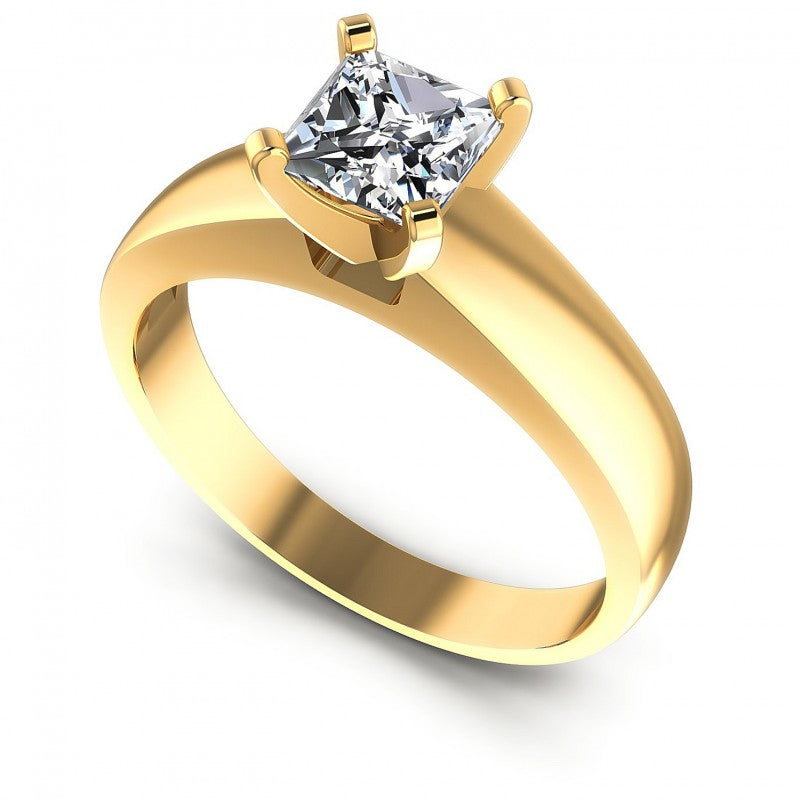 Princess Diamonds 0.35CT Solitaire Ring in 14KT White Gold