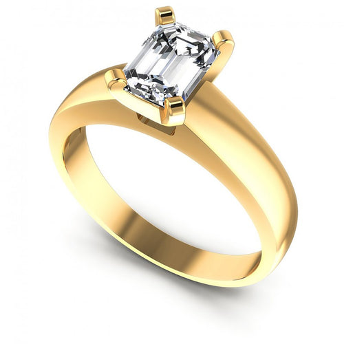 Emerald Diamonds 0.35CT Solitaire Ring in 14KT White Gold