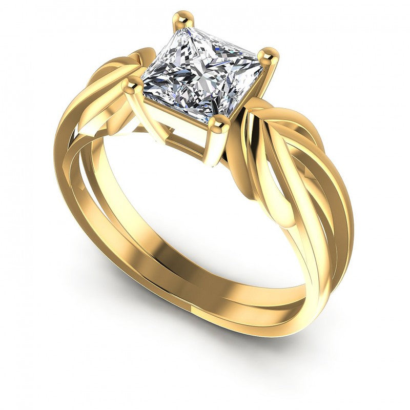 Princess Diamonds 0.35CT Solitaire Ring in 14KT White Gold