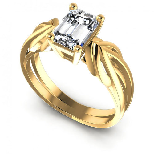 Emerald Diamonds 0.35CT Solitaire Ring in 14KT White Gold
