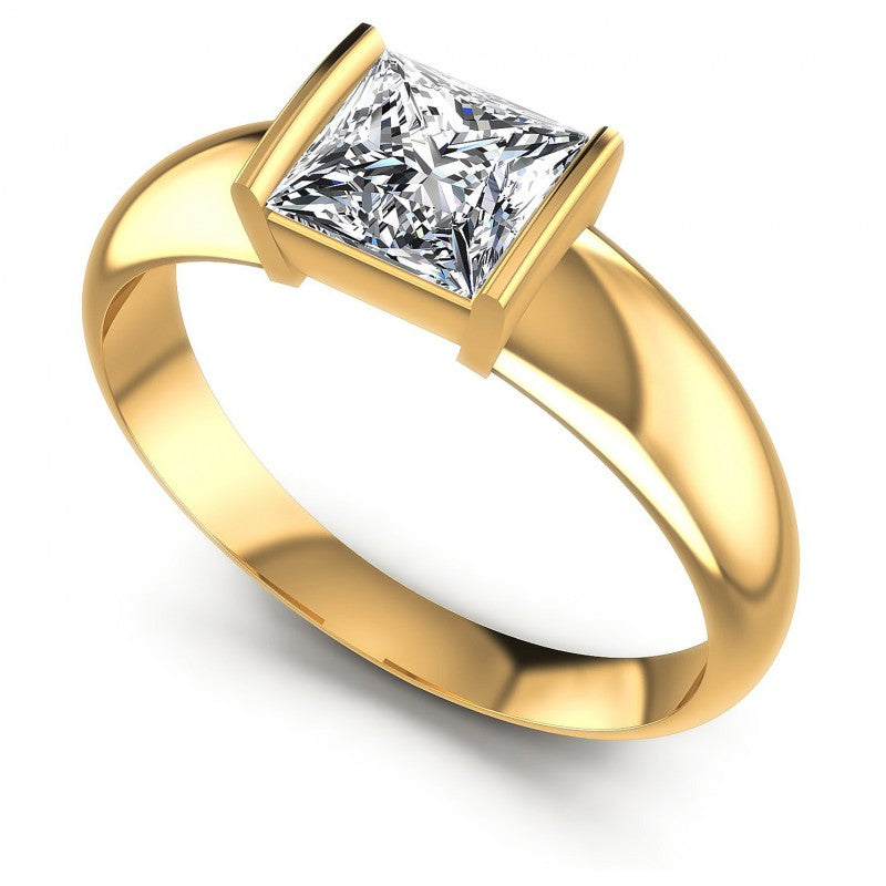 Princess Diamonds 0.35CT Solitaire Ring in 14KT White Gold