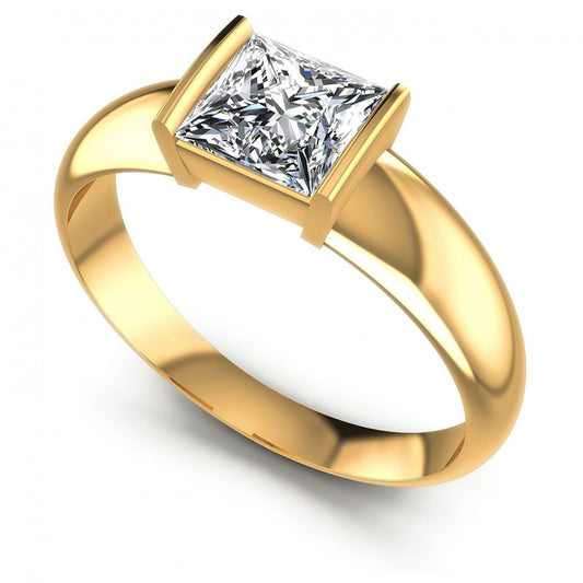 Princess Diamonds 0.35CT Solitaire Ring in 14KT White Gold