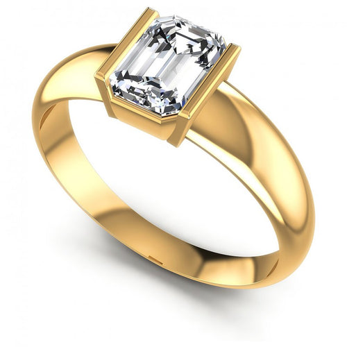 Emerald Diamonds 0.35CT Solitaire Ring in 14KT White Gold