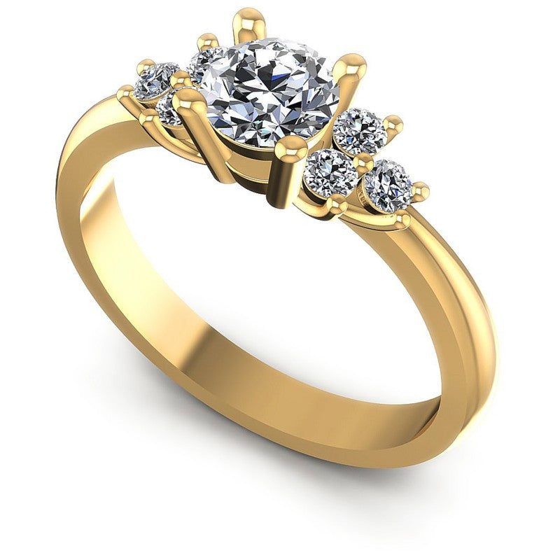 Round Diamonds 0.55CT Engagement Ring in 14KT White Gold