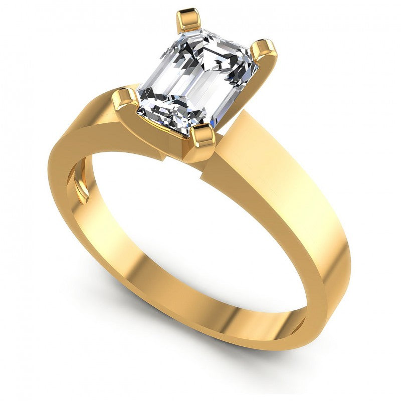 Emerald Diamonds 0.35CT Solitaire Ring in 14KT White Gold