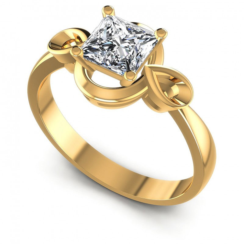 Princess Diamonds 0.35CT Solitaire Ring in 14KT White Gold