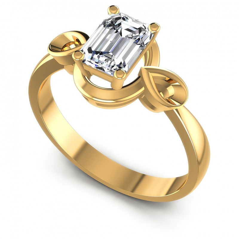 Emerald Diamonds 0.35CT Solitaire Ring in 14KT White Gold