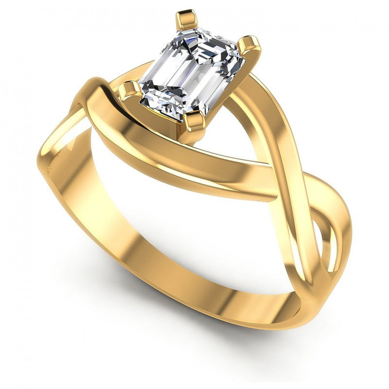 Emerald Diamonds 0.35CT Solitaire Ring in 14KT White Gold