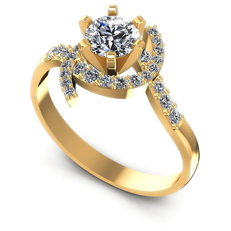 Round Diamonds 0.75CT Engagement Ring in 14KT White Gold