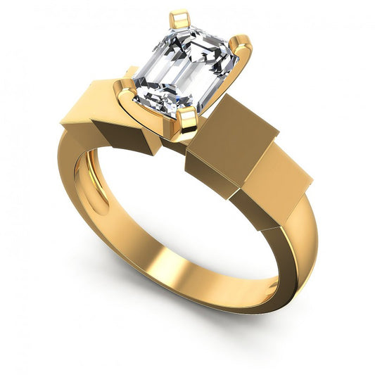 Emerald Diamonds 0.35CT Solitaire Ring in 14KT White Gold