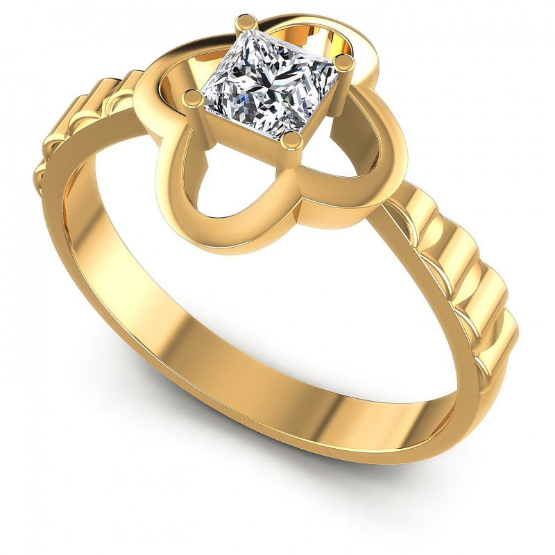 Princess Diamonds 0.35CT Solitaire Ring in 14KT White Gold
